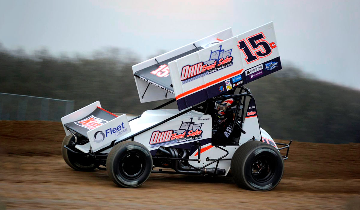 Chris Andrews racing his sprint car